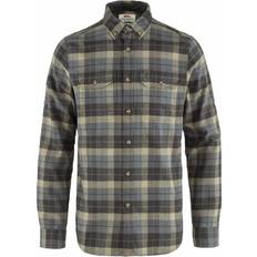 Herre - XXS Skjorter Fjällräven Singi Heavy Flannel Shirt - Super Grey/Stone Grey