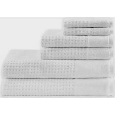 Checkered Towels Madison Park Waffle Bath Towel White (137.16x71.12)