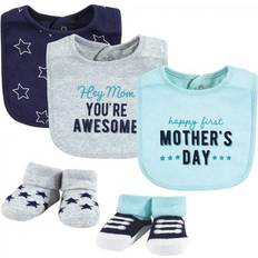 Gray Drool Bibs Hudson Cotton Bib and Sock Set 5-pack Boy Mothers Day