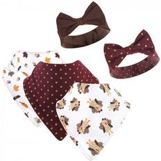 Red Drool Bibs Hudson Cotton Bib and Headband Set 5-pack Girl Turkey