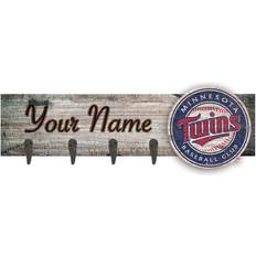 Minnesota Twins 24" x 6" Personalized Mounted Coat Hanger Bottle Opener