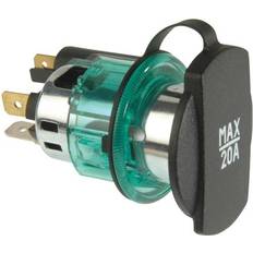 Power-stikdåse Indbygning, spændemuffe ProCar Power-Steckdose 12/24 V 12 V, 24 V 20 A 6,3 mm fladstik