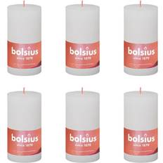 Bolsius Ljusstakar, Ljus & Doft Bolsius Rustika blockljus 4-pack 130x68 mm molnvit Stearinljus