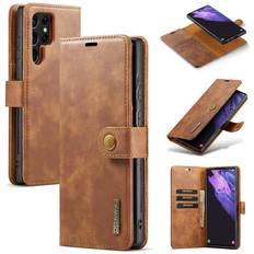 Mobiltelefoner samsung galaxy s22 cover wallet Wallet DG-Ming 2i1 Samsung Galaxy S22 Ultra brun