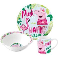 Peppa Pig Gurli Gris Børneservice i Keramik 3 dele