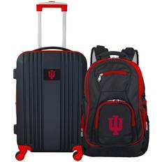 NCAA Mojo Indiana Hoosiers 2-Piece Set Luggage and Backpack, Black