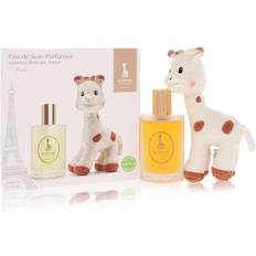 Sophie la girafe gaveæske Sophie la girafe Eau De Soin Parfumee 3 Scented Skincare Water Alcohol Free 1 Soft Toy for Women Gift Set