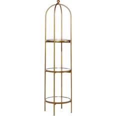 Interior Details 9th & Pike(R) Tall Antique Gold Metal 3-Tier Shelf Gold