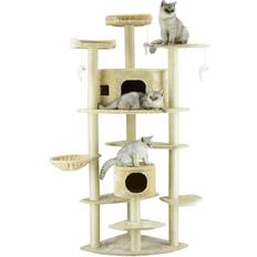 Brown cat tree Go Pet Club Condo Cat Tree 80"