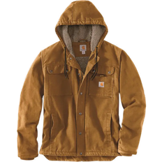 Herr Ytterkläder Carhartt Men's Sherpa Lined Utility Jacket Relaxed Fit Washed Duck - Brown