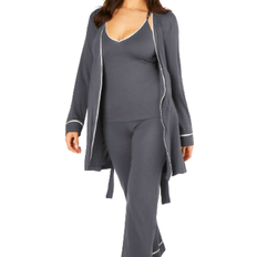 Mujer Batas Cosabella Bella Curvy 3 Piece Set with Robe - Anthracite/Ivory