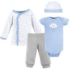 Children's Clothing Luvable Friends Preemie Pant Bodysuit Shirt Cap 4-pack - Boy Cloud (10169056)