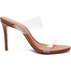 Brown - Women Heeled Sandals Schutz Ariella W - Wood