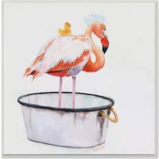 Stainless Steel Wall Decorations Stupell Industries Flamingo Bath Time Charming Bubble Detail Wall Decor 0.5x12"