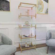 Transparent Book Shelves Litton Lane Etagere Book Shelf 69"