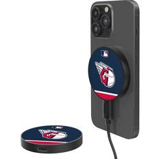 Wireless Chargers Sports Fan Products Strategic Printing Cleveland Guardians 10-Watt Stripe Design Wireless Magnetic Charger