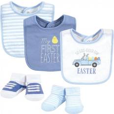 Blue Drool Bibs Hudson Cotton Bib and Sock Set 5-pack Easter Truck