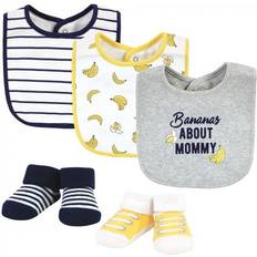 Drool Bibs Hudson Cotton Bib and Sock Set 5-pack Bananas