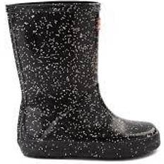 First Classic Glitter Rain Boot - Black/Black