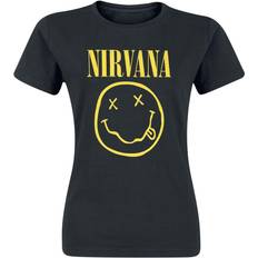 Camiseta de Nirvana - Yellow Smiley - Black