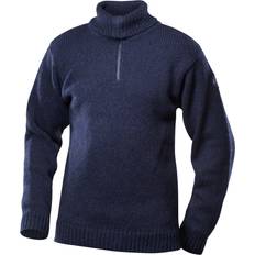 Devold Herren Pullover Devold Nansen Wool Zip Neck Pullover - Dark Blue Melange