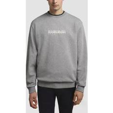 Napapijri Box Negro Puro Blanco Men's Crew Sweat - Grey