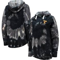 Colosseum Women's Black Tennessee Volunteers Slow Ride Spiral Tie-Dye Oversized Pullover Hoodie