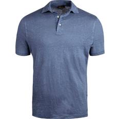 Stenströms Linen Polo Shirt Mand Kortærmede Poloer Prikket hos Magasin Dark