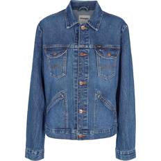 Wrangler 124mj Years Denim Jakke Mand Denimjakker Regular Fit Ensfarvet Denim hos Magasin Years