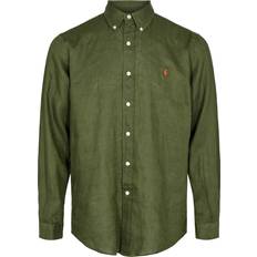 Polo Ralph Lauren Herre Skjorter Polo Ralph Lauren Custom Fit Linen Shirt - Blå/Hvit