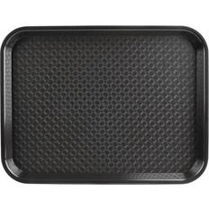 Plastique Plateaux de service Kristallon Polypropylene Fast Food Tray Black Medium 415mm Plateau de service