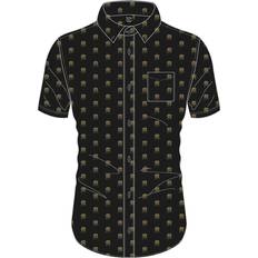 Queen Unisex Casual Shirt: Crest Pattern (All Over Print) (XX-Large)