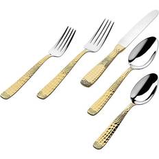 18 10 flatware sets Godinger 18/10 Donatella 20pc Gold Flatware Set Gold Cutlery Set