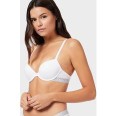 Emporio Armani Dam Kläder Emporio Armani Ikonisk Bomull Push-Up BH - Vit