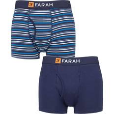 FARAH Pack Striped Cotton Keyhole Trunks Mens