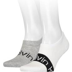 Calvin Klein Footie High Cut Logo Ribbon Socks 2-pack - White