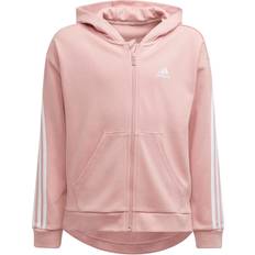 Adidas Kid's 3-Stripes Full-Zip Hoodie - Wonder Mauve/White (HD4364)