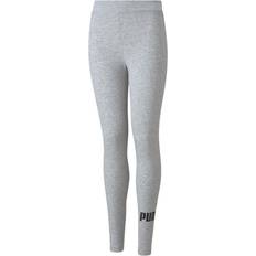 Puma Youth Essentials Legging With Logo - Light Gray Heather