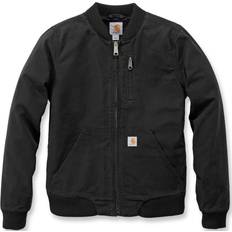  Women's Rugged Flex Relaxed Fit Canvas Jacket - Black