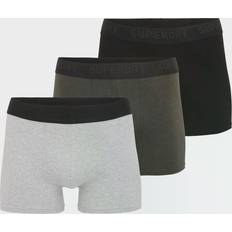 Superdry Organic Cotton Boxers Triple Pack - Black/Olive/Grey