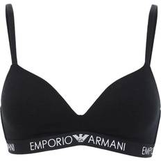 Emporio Armani Elastan/Lycra/Spandex BH'er Emporio Armani Logo Triangle Bra - Sort