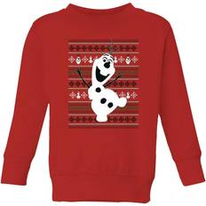 Pulls de Noël Disney Kid's Frozen Olaf Dancing Christmas Sweatshirt - Red