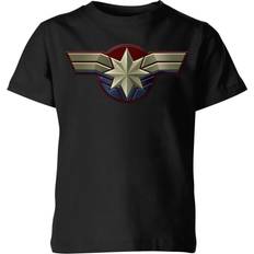 Marvel Captain Chest Emblem Kids' T-Shirt - Black