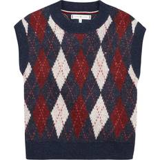 24-36M Strikkede veste Børnetøj Tommy Hilfiger Børn Argyle Vest Navyblå