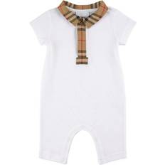 Checkered Playsuits Children's Clothing Burberry All-In-One Charli Romper - White