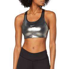 Sølv - Treningsklær Undertøy Nike Swoosh Icon Clash Bra - Black/Silver