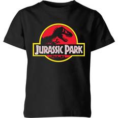 Jurassic park t shirt barn Barnkläder Classic Jurassic Park Logo Kid's T-shirt - Black