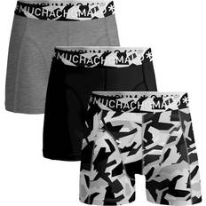 Muchachomalo Kläder Muchachomalo Cotton Stretch Shower Boxer 3-pack - Black/Grey