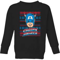 Marvel Kid's Captain America Face Christmas Sweatshirt