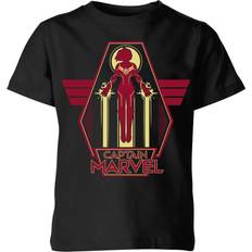 Marvel Camiseta Para Niño Flying Warrior De Captain - Negro